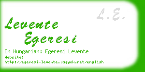 levente egeresi business card